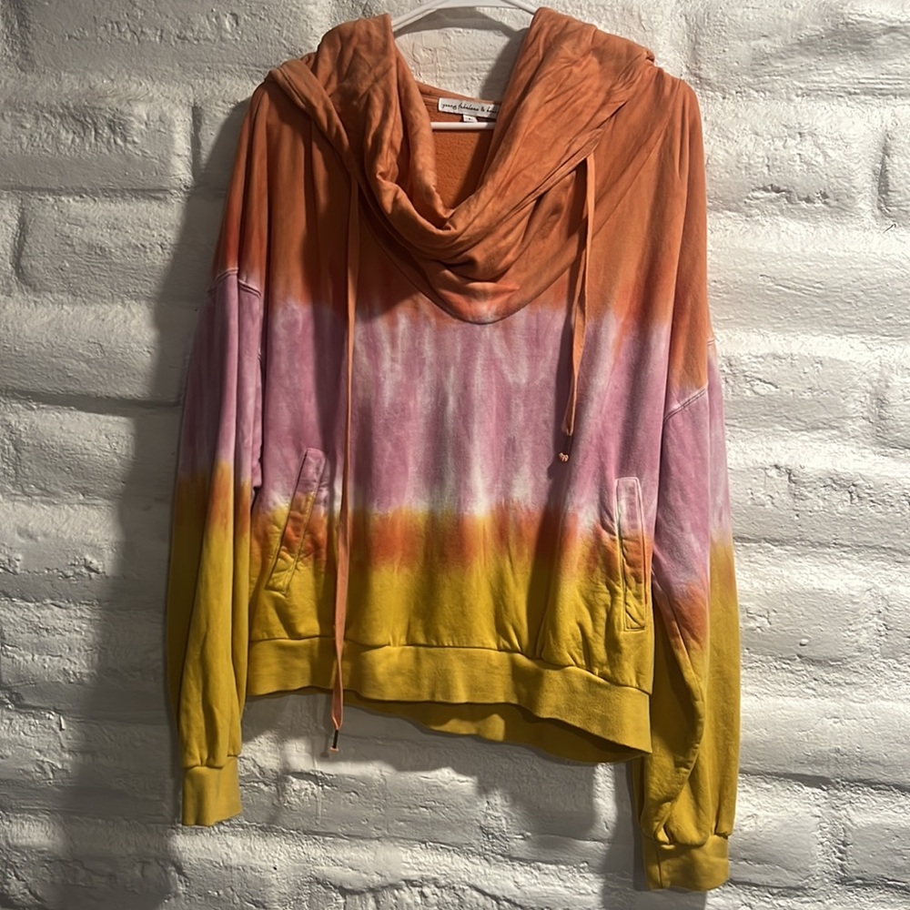 Young Fabulous & Broke Tie Dye Hooded Piper Pullover Sweatshirt - Picture 4 of 10